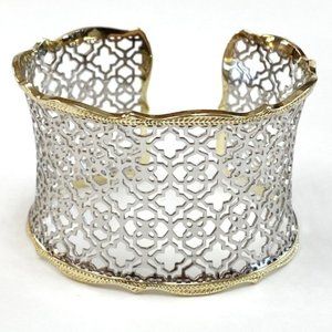 Kendra Scott Candice Cuff / Silvertone with Goldto